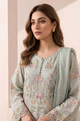 3 Piece Embroidered Dobby Jacquard Suit