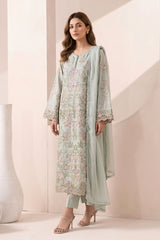 3 Piece Embroidered Dobby Jacquard Suit