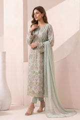 3 Piece Embroidered Dobby Jacquard Suit
