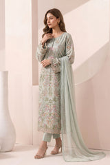 3 Piece Embroidered Dobby Jacquard Suit