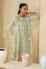 3 Piece Embroidered Dobby Lawn Suit