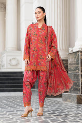 3 Piece Embroidered Lawn Suit