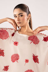 2 Piece Embroidered Raw Silk Suit