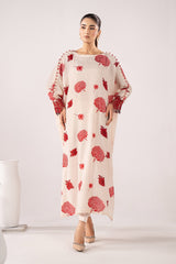 2 Piece Embroidered Raw Silk Suit