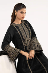 2 Piece Embroidered Raw Silk Suit