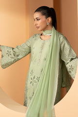 3 Piece Embroidered Dobby Lawn Suit