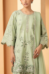 3 Piece Embroidered Dobby Lawn Suit