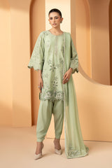 3 Piece Embroidered Dobby Lawn Suit
