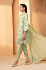 3 Piece Embroidered Dobby Lawn Suit