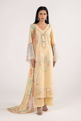 3 Piece Embroidered Dobby Lawn Suit