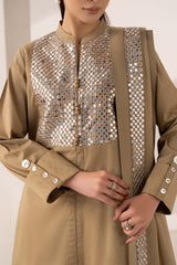 3 Piece Embroidered Dobby Lawn Suit