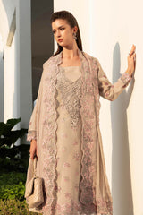 3 Piece Embroidered Paper Cotton Suit