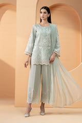 3 Piece Embroidered Dobby Lawn Suit