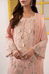 3 Piece Embroidered Dobby Lawn Suit