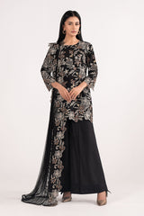 3 Piece Embroidered Dobby Lawn Suit