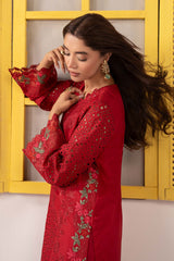 3 Piece Embroidered Dobby Lawn Suit