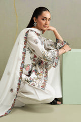3 Piece Embroidered Lawn Suit