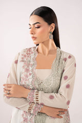 3 Piece Embroidered Paper Cotton Suit