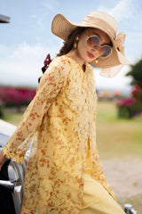 3 Piece Embroidered Cotton Net Suit