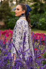 3 Piece Embroidered Raw Silk Suit