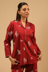 Dobby Embroidered Co-Ord Set