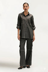 Denim Button Down Shirt With Pocket
