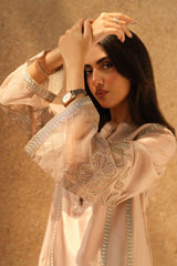 3 Piece Embroidered Tassel Silk Suit