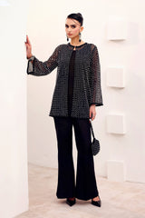 3 Piece Embroidered Organza Suit