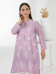 Satin Shirt- Embroidered (Pret)
