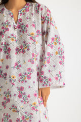 Rayon Printed Shirt With Embroidered And Dyed Trouser