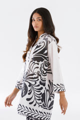Stitched Printed Slub Shirt