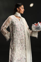3 Piece Embroidered Organza Suit