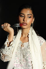 3 Piece Embroidered Organza Suit