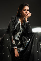 3 Piece Embroidered Charmeuse Suit