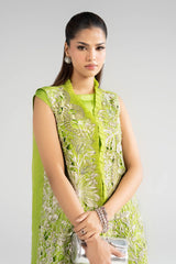 3 Piece Embroidered Organza Suit