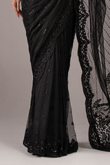 Embroidered Net Saree