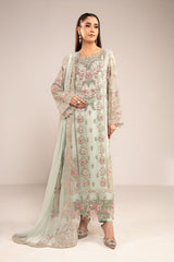 3 Piece Embroidered Chiffon Suit