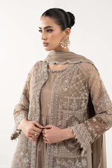 3 Piece Embroidered Organza Suit
