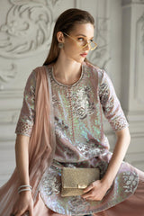 3 Piece Embroidered Chiffon Suit