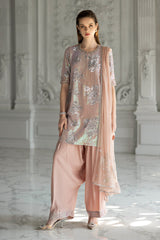 3 Piece Embroidered Chiffon Suit