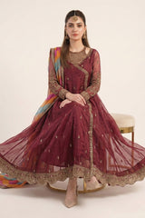 3 Piece Embroidered Organza Suit