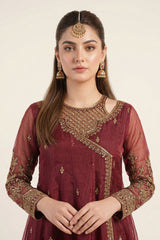 3 Piece Embroidered Organza Suit