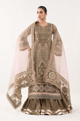 3 Piece Embroidered Organza Suit