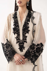 3 Piece Embroidered Chiffon Suit