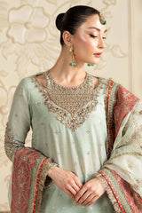 3 Piece Embroidered Cotton Lurex Suit