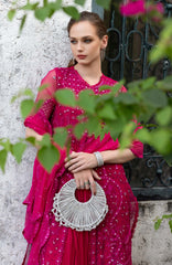 3 Piece Embroidered Organza Suit