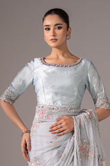 Embroidered Chiffon Saree