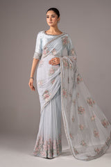 Embroidered Chiffon Saree
