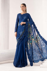 Embroidered Chiffon Saree