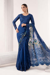 Embroidered Chiffon Saree